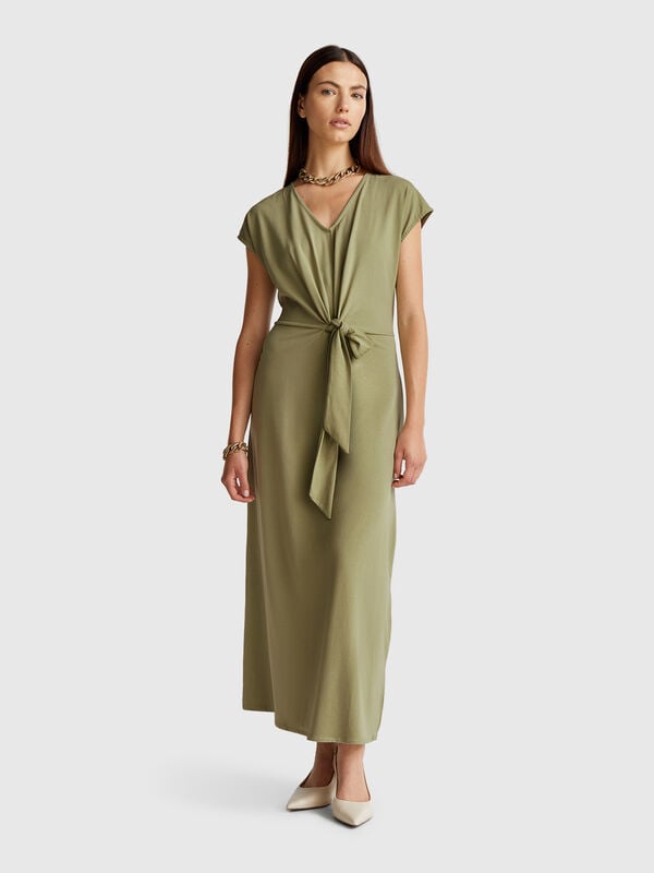Vestido em algodão stretch Mulher