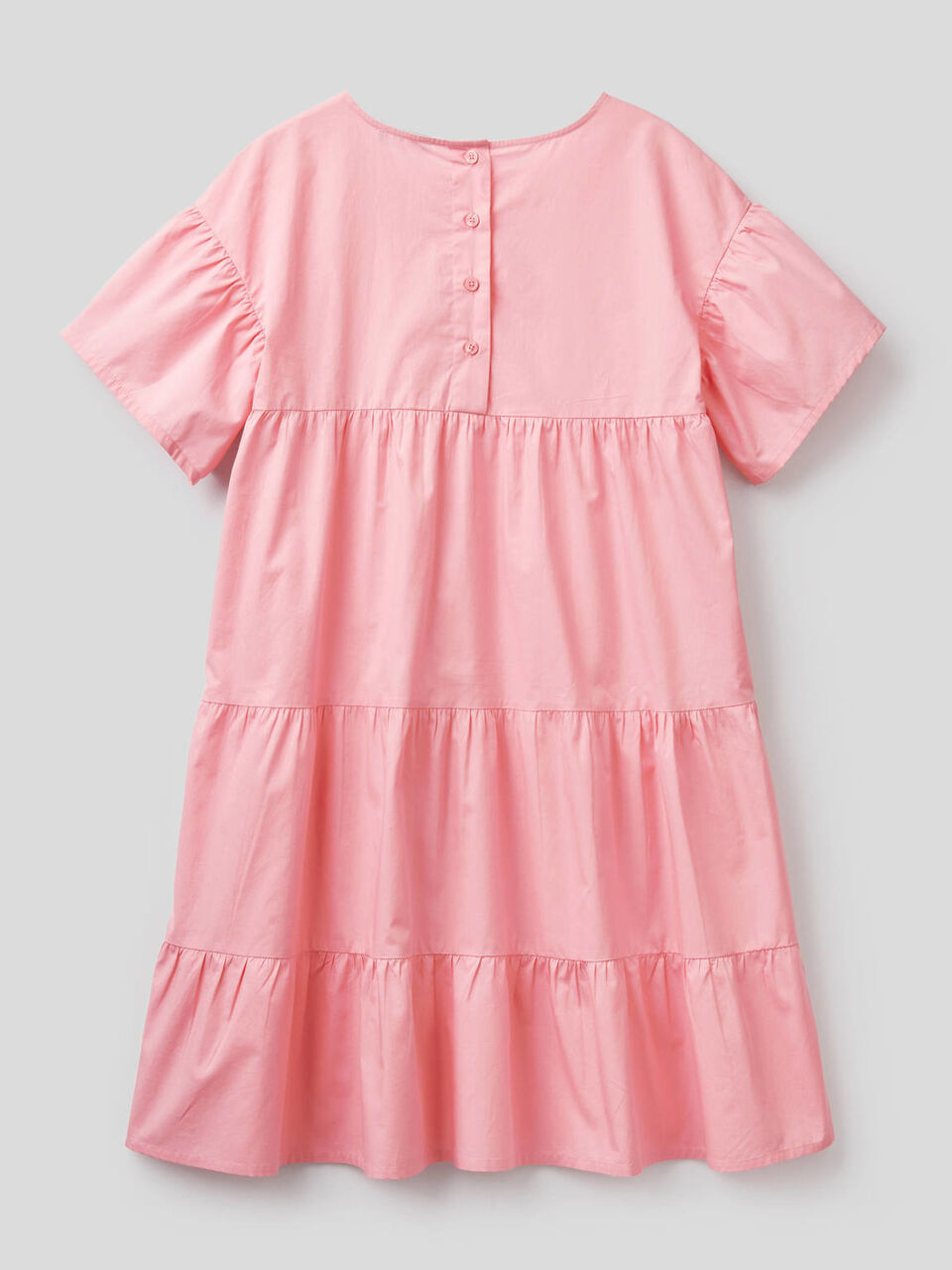 Vestido amplo com folhos em 100% algodão image number 2