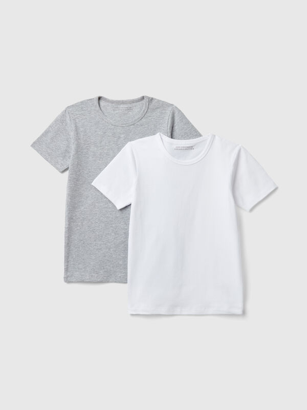 Duas t-shirts em algodão stretch Menino