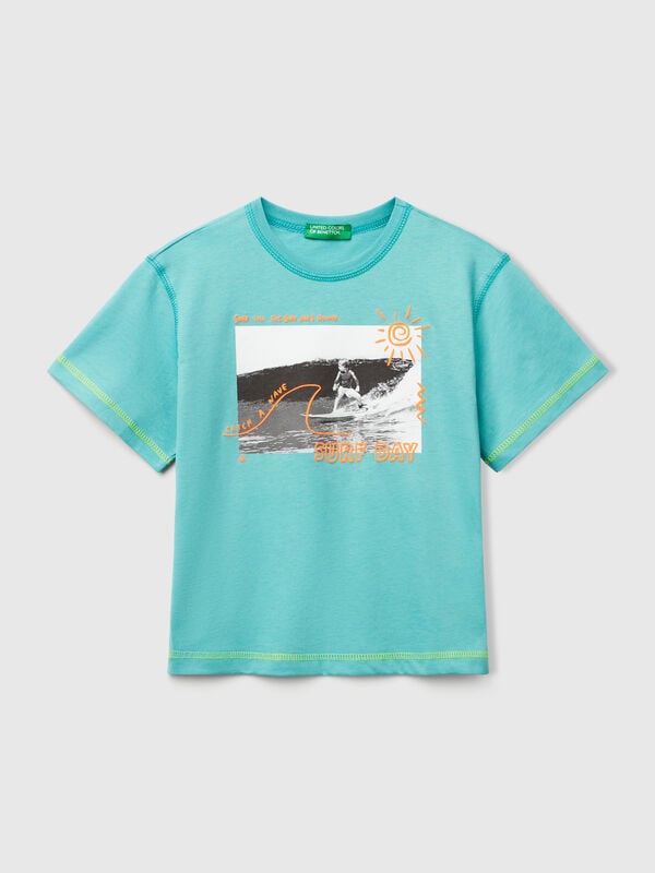 T-shirt com detalhes fluorescentes Menino