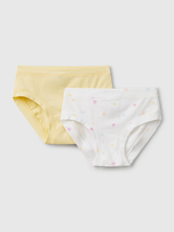 Dois slips em algodão super stretch Menina
