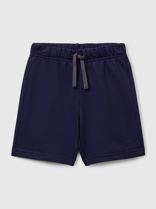 Bermudas em felpo de algodão Menino