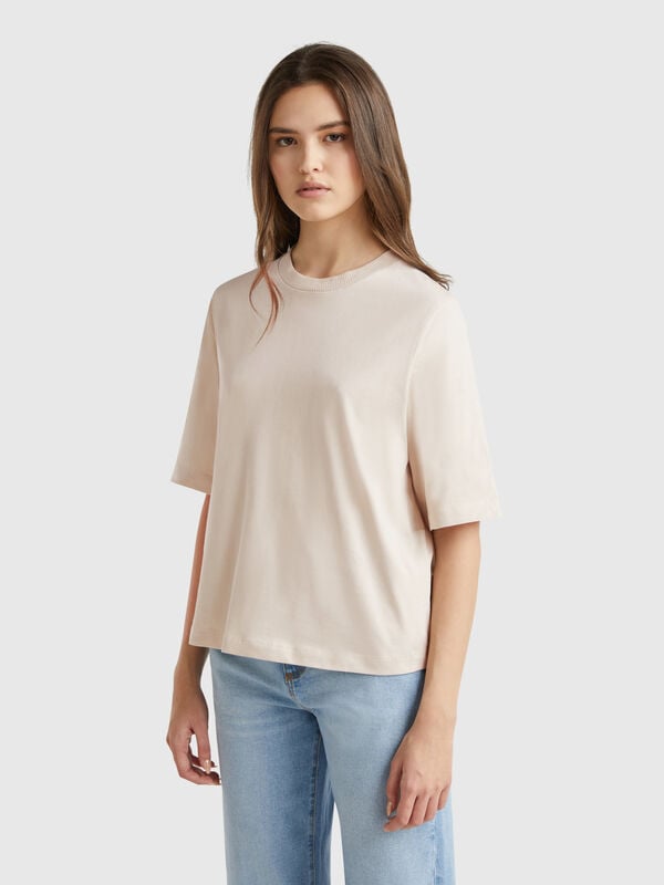 T-shirt boxy fit 100% algodão Mulher