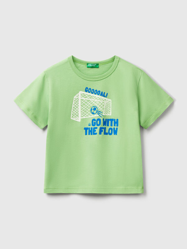 T-shirt com estampa fluorescente Menino