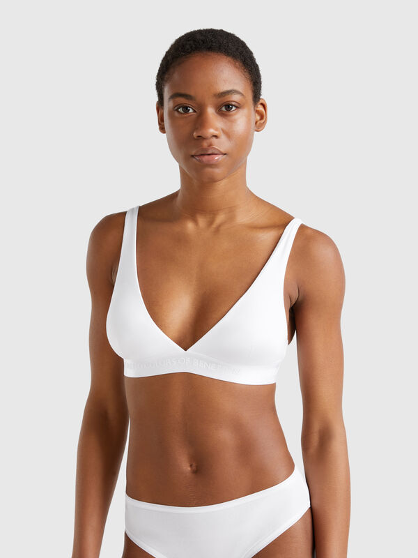Soutien triângulo em algodão stretch Mulher