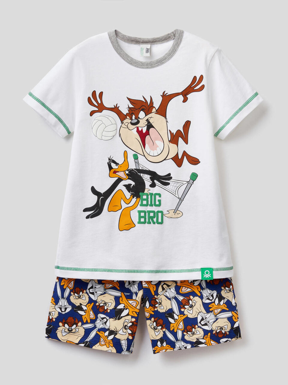 Pijama curto com estampa Looney Tunes image number 1