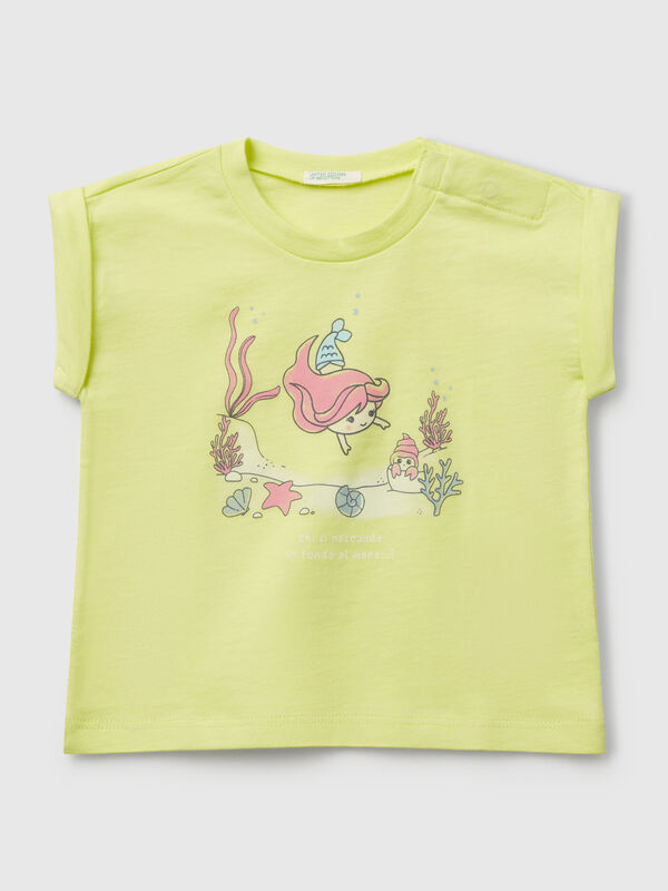 T-shirt de manga curta com estampa Recém-nascido