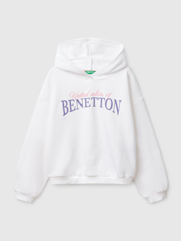 Sweat com estampa e capuz  Menina