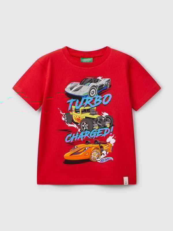 Camiseta de algodão Hot Wheels Menino