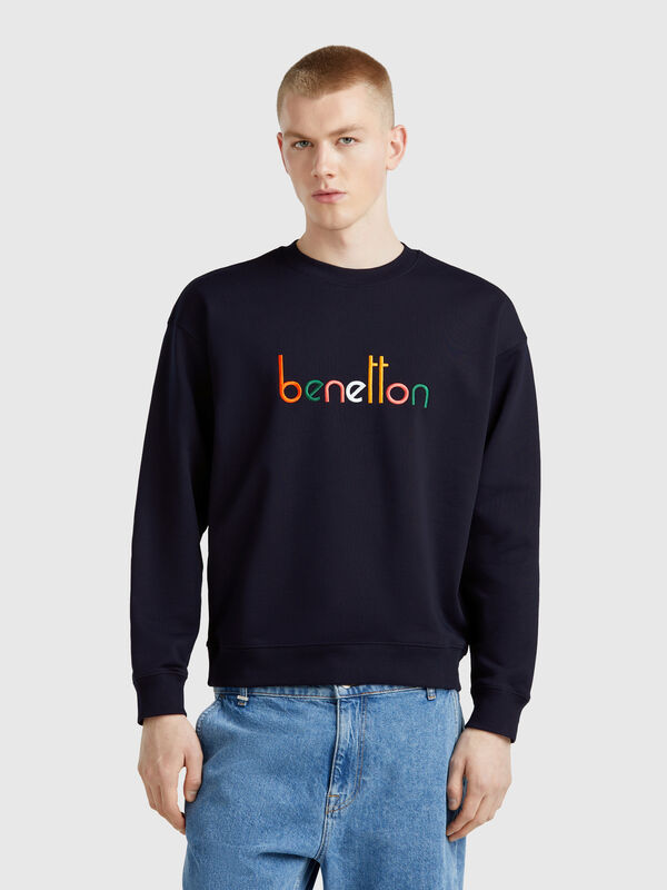 Sweat quente com logótipo bordado Homem