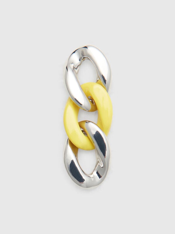 Brincos pendentes com corrente dourada e amarelo Mulher