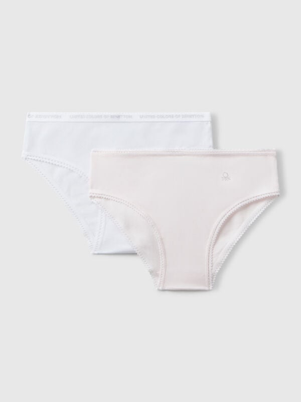Dois slips em algodão stretch Menina