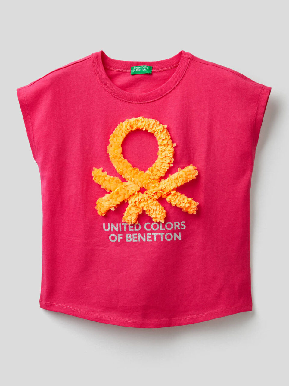 T-shirt com pétalas bordadas image number null