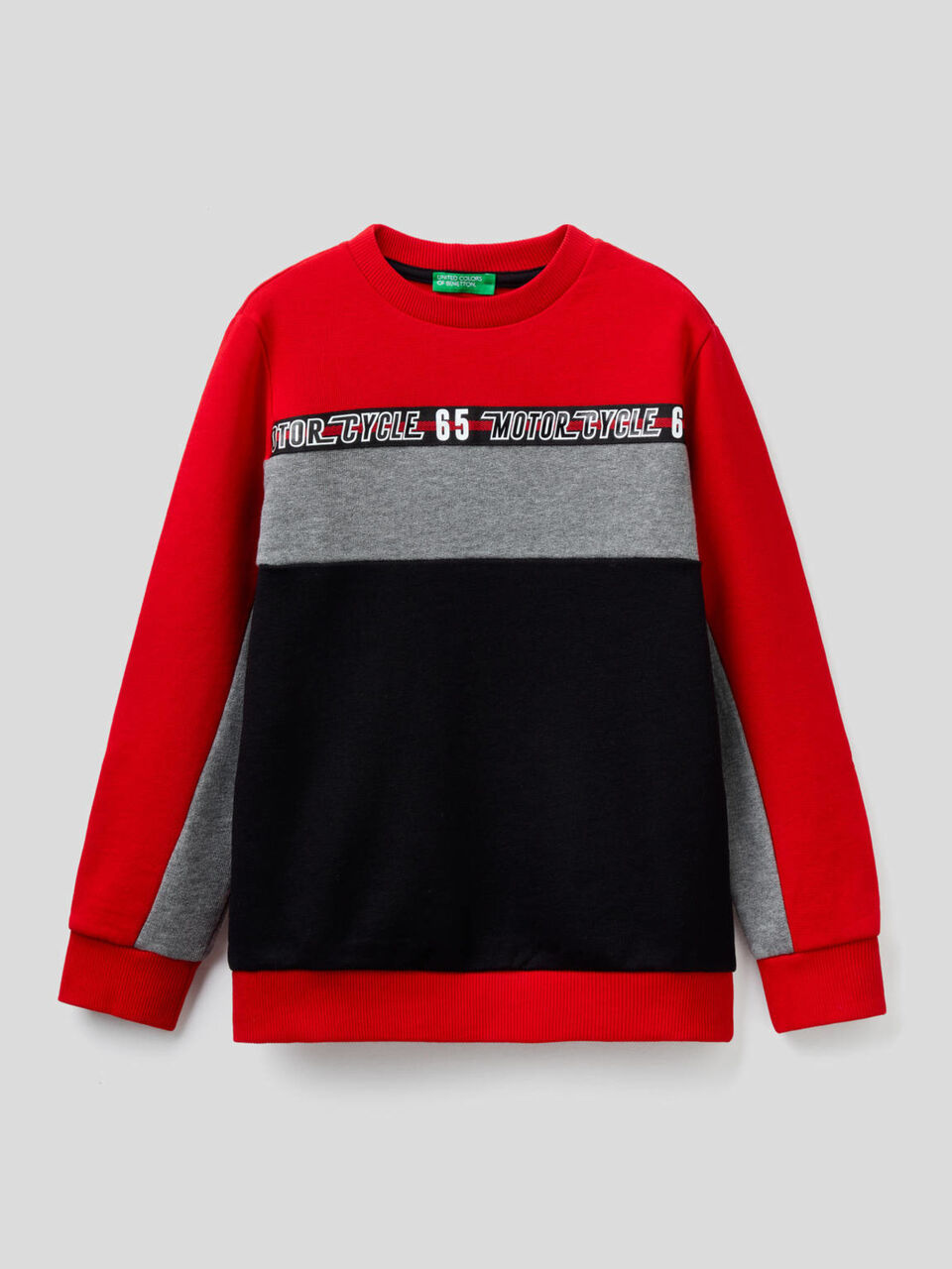 Sweat color block em 100% algodão image number 1