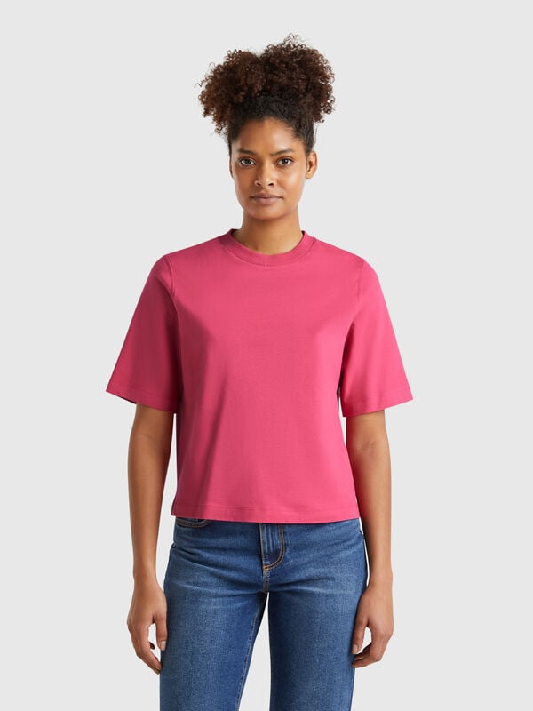 T-shirt boxy fit 100% algodão Mulher