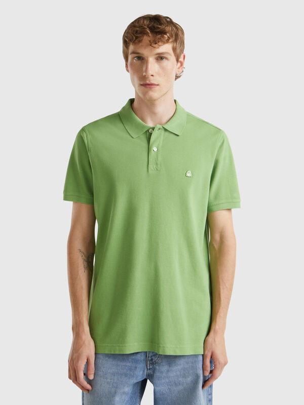 Polo verde-oliva regular fit Homem