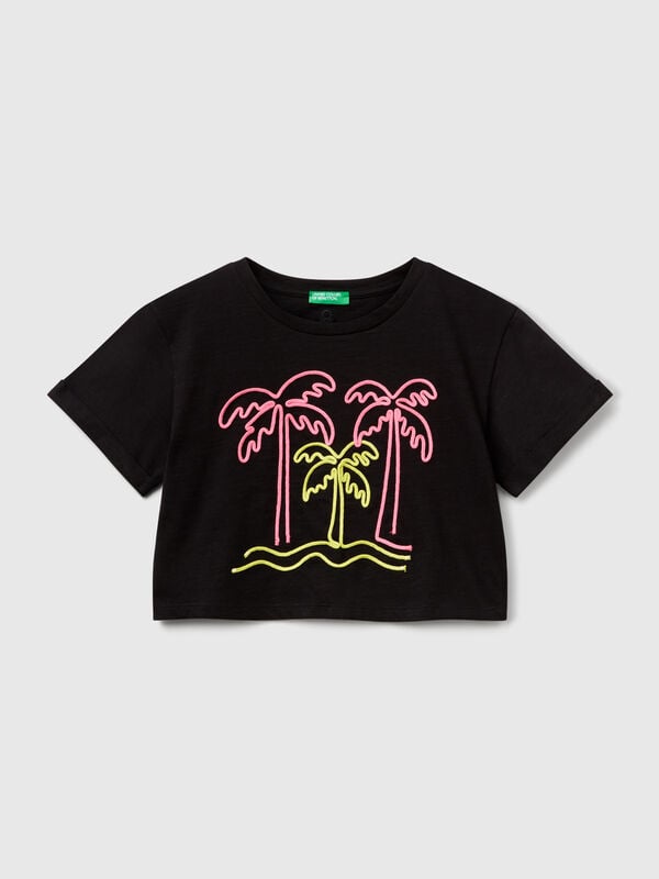 T-shirt com bordado Menina