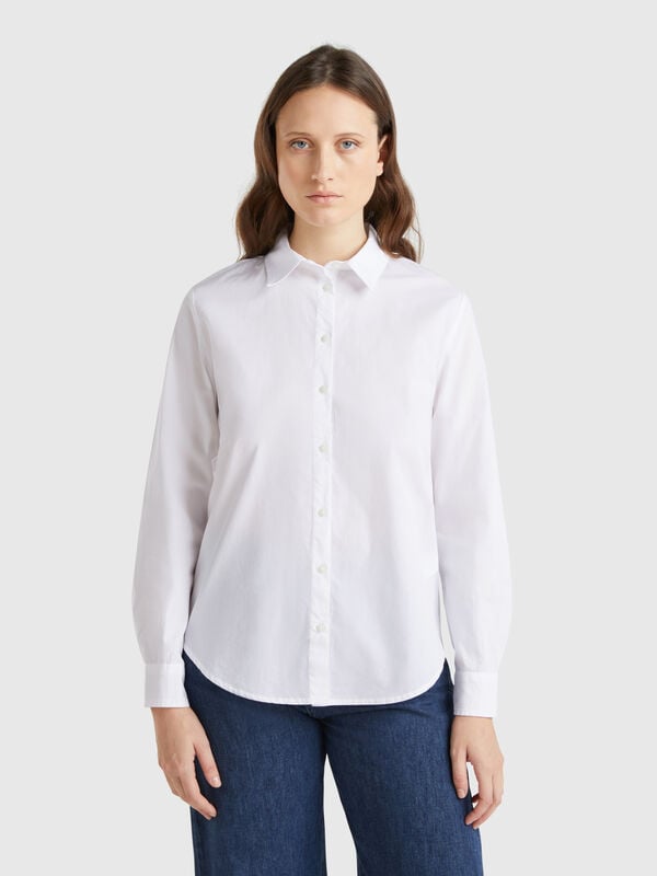 Camisa regular fit em algodão Mulher