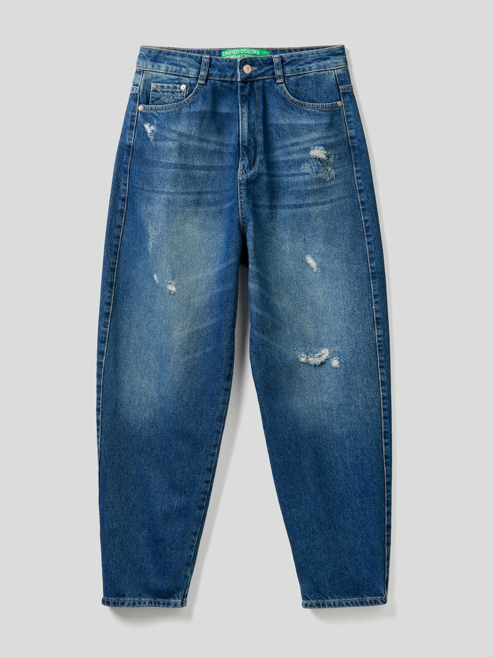 Jeans carrot fit em denim 100% algodão image number 1