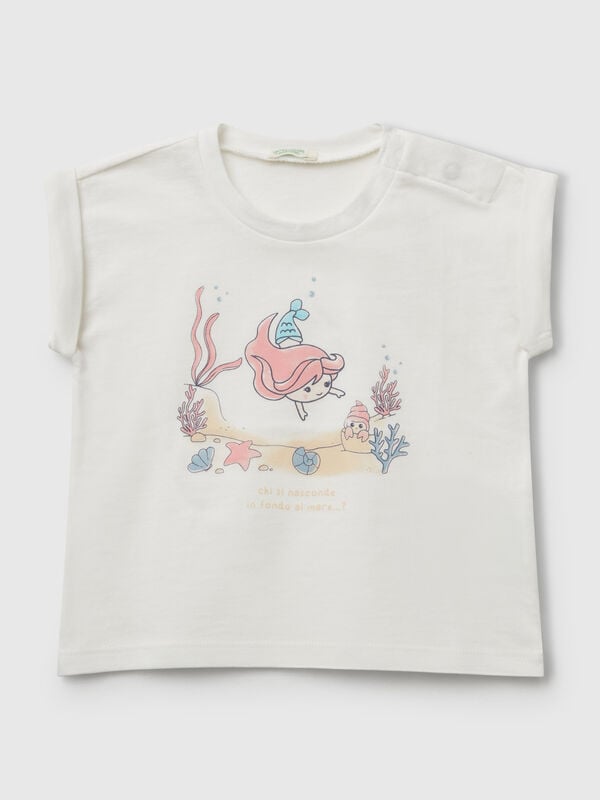 T-shirt de manga curta com estampa Recém-nascido