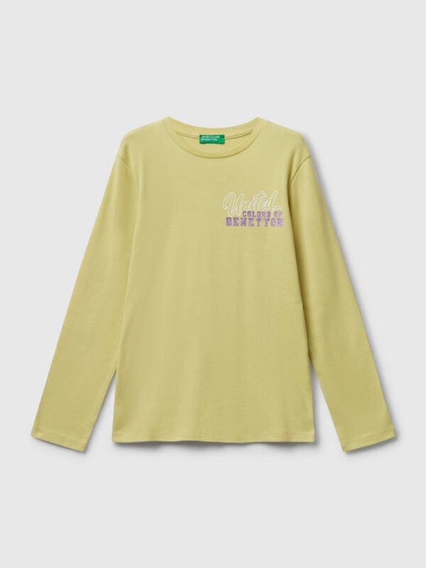T-shirt com estampa glitter Menina