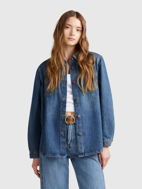 Overshirt de jeans Mulher
