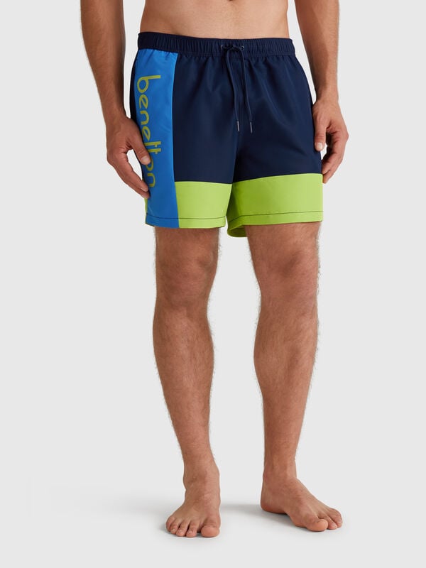 Shorts de banho color block Homem
