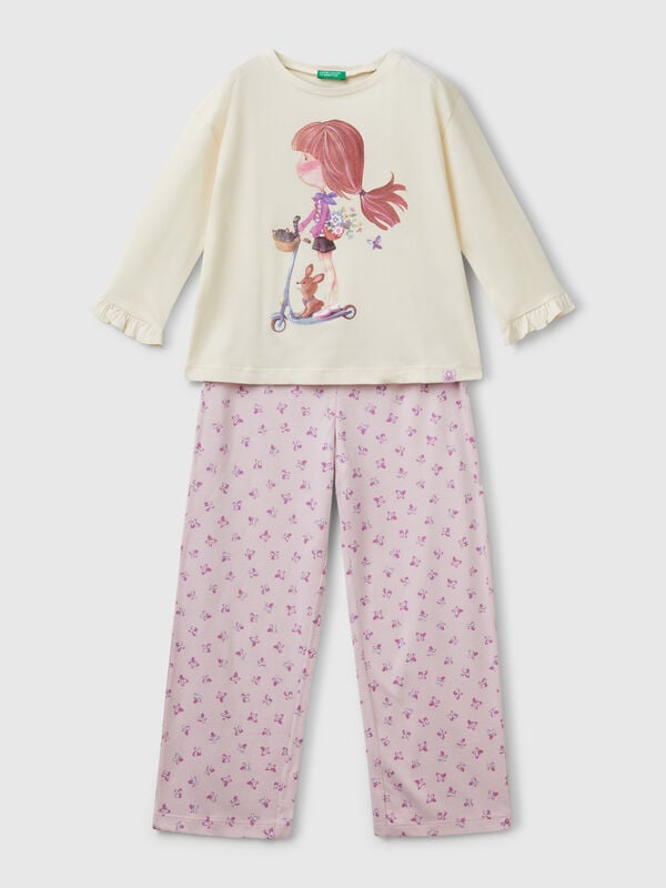 Pijama com estampa boneca Menina