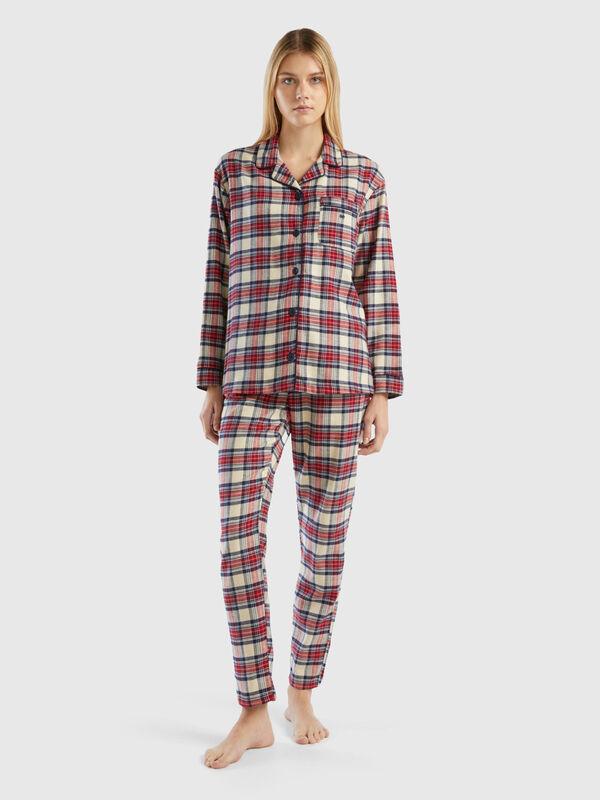 Pijama tartan em flanela