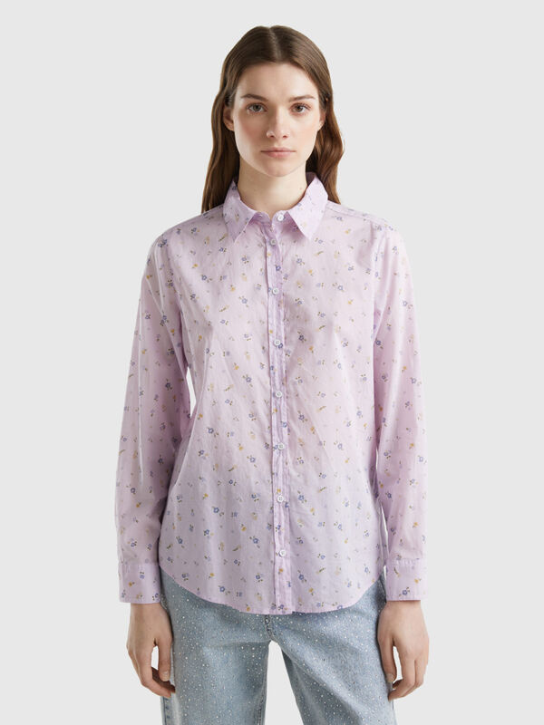Camisa padrão 100% algodão Mulher
