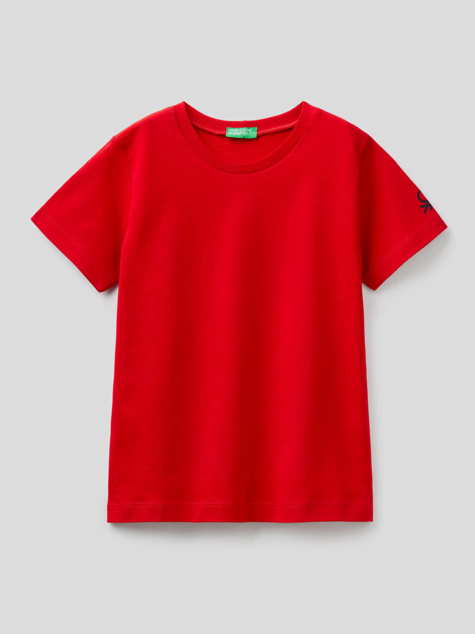 T-shirt em algodão orgânico com estampa logo image number 1