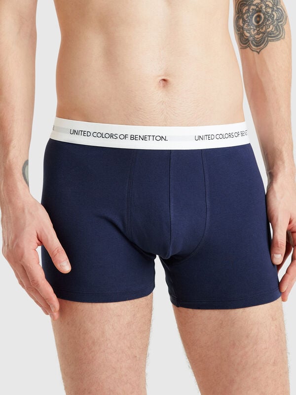 Boxers em algodão stretch Homem
