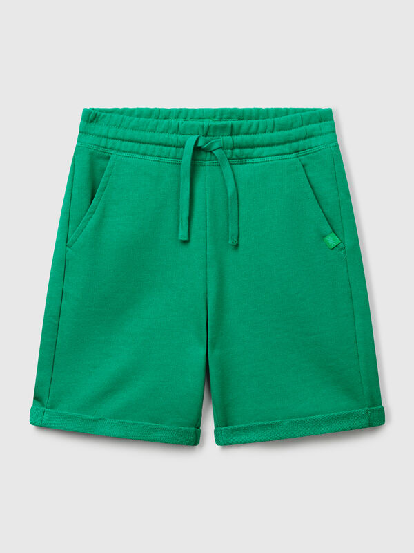 Bermudas em felpo de algodão puro Menino