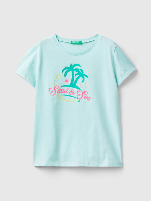 T-shirt com detalhes fluorescente Menina