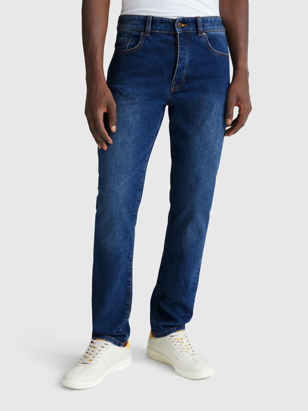 Jeans slim fit cinco bolsos Homem