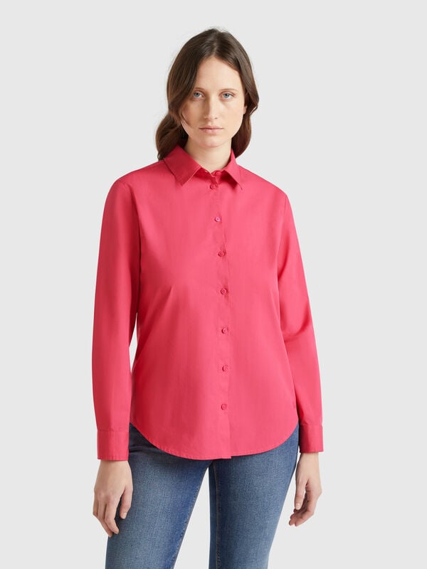 Camisa regular fit em algodão Mulher