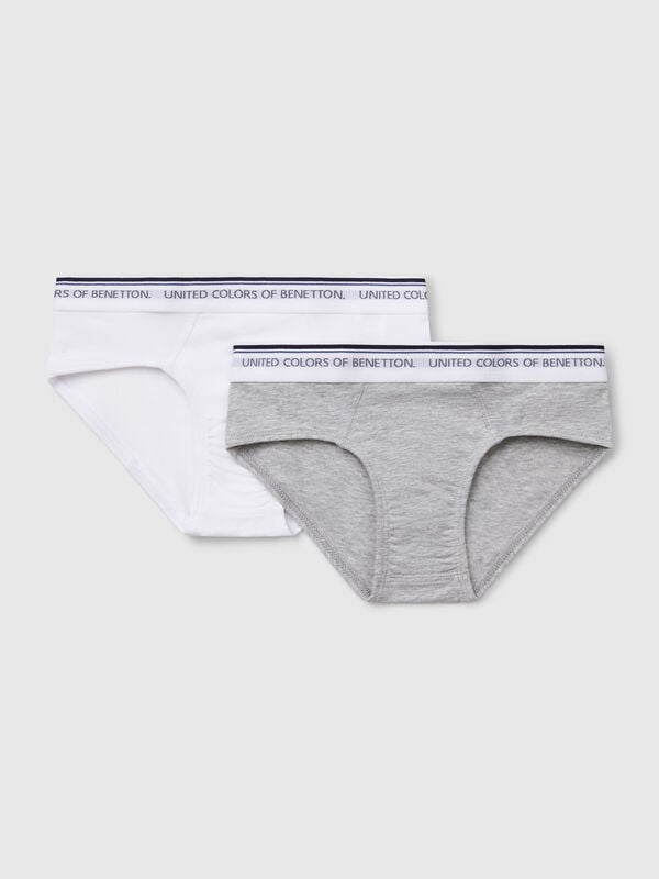 Dois slips com elástico logótipo Menino