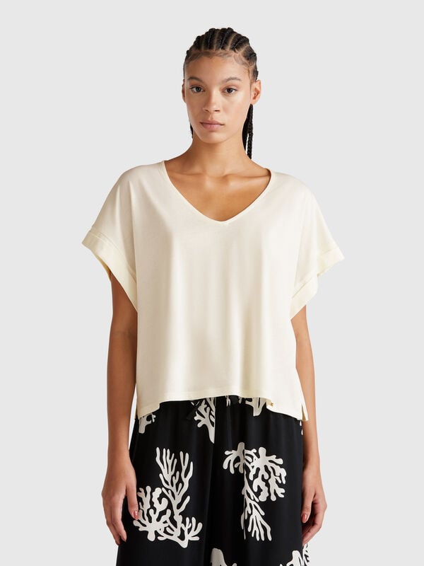 T-shirt boxy fit Mulher