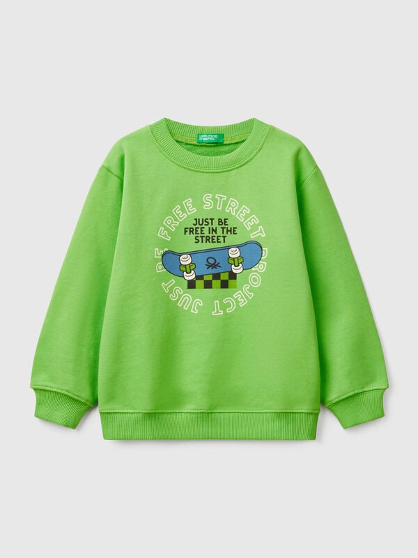 Sweat de gola redonda com estampa Menino