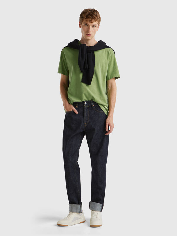 Jeans em selvedge denim Homem