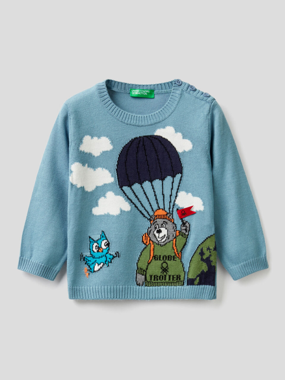 Camisola com intársia de ilustração image number 1