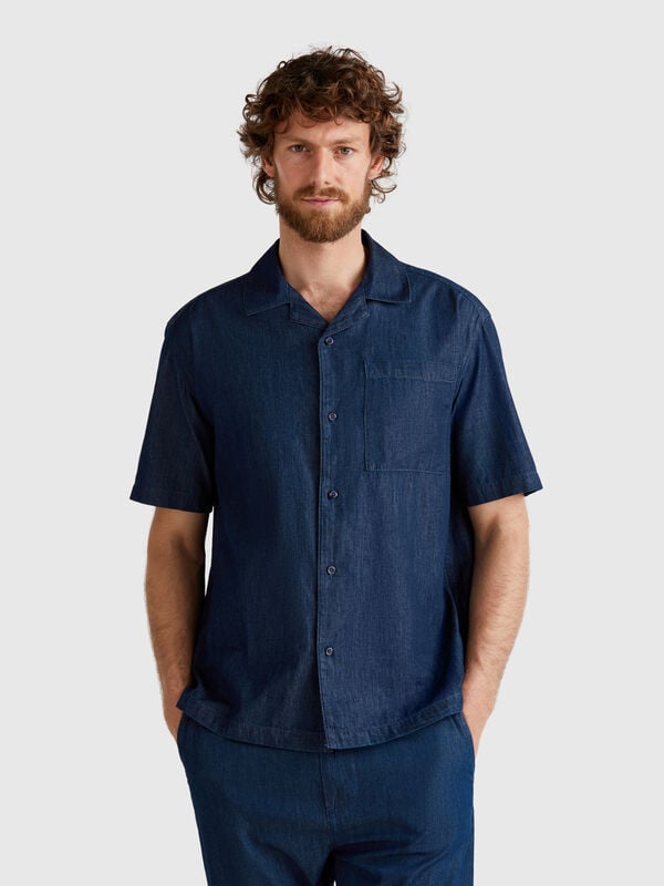 Camisa em chambray Homem
