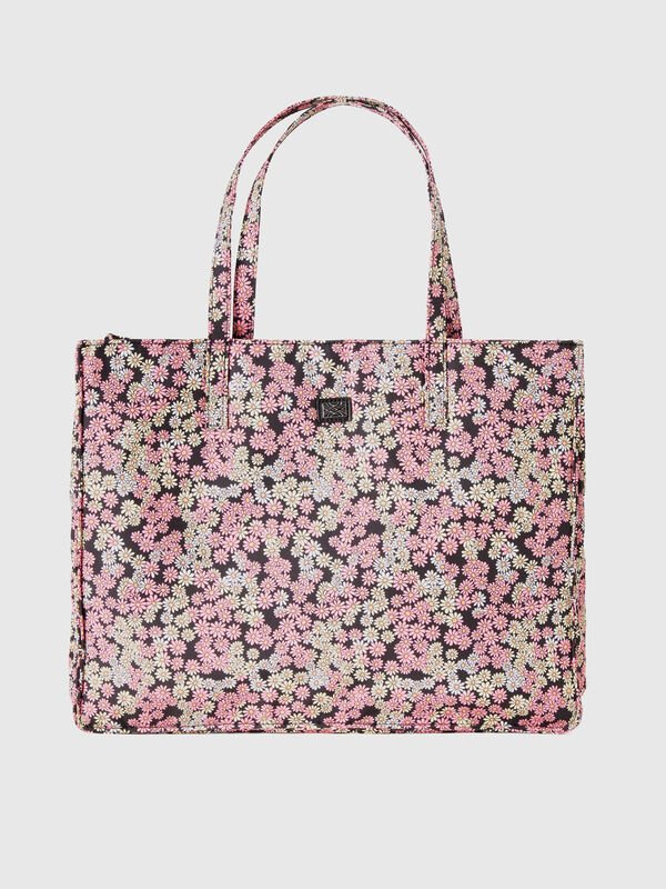 Shopping bag às flores Mulher