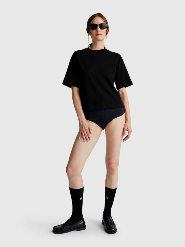 T-shirt boxy fit 100% algodão Mulher