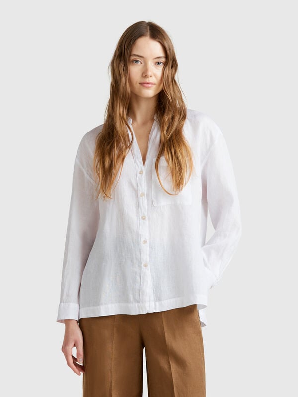 Camisa over em linho puro Mulher