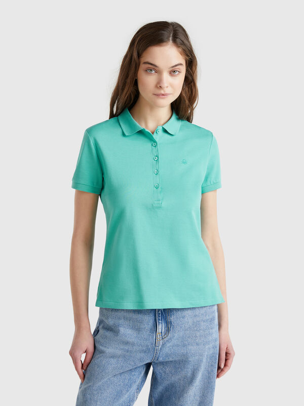Polo slim fit em algodão stretch Mulher