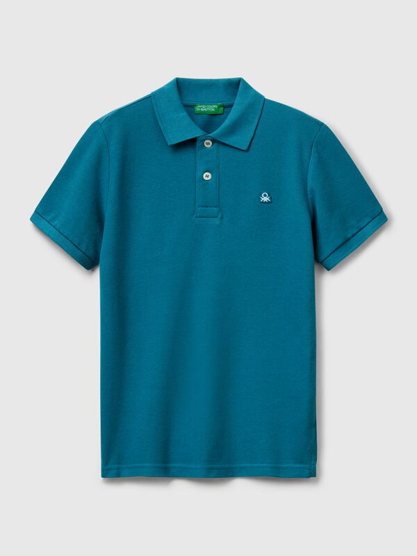 Polo slim fit em algodão puro Menino