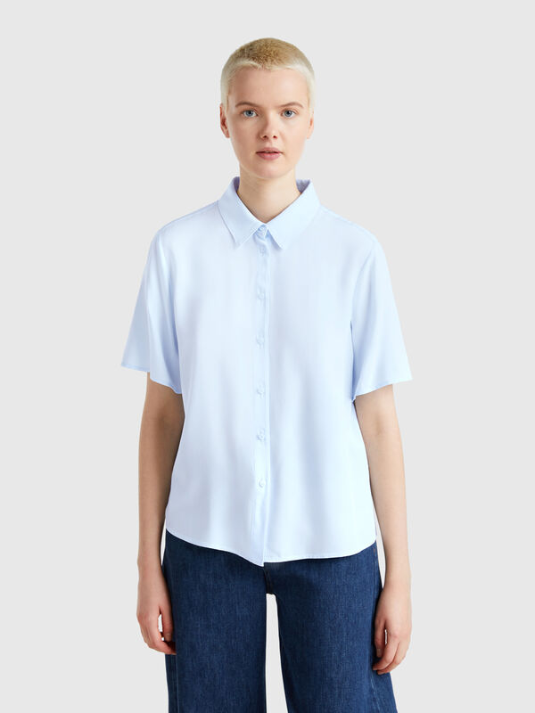 Camisa manga 3/4 em viscose Mulher