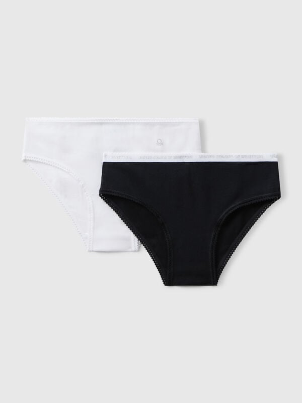 Dois slips em algodão stretch Menina