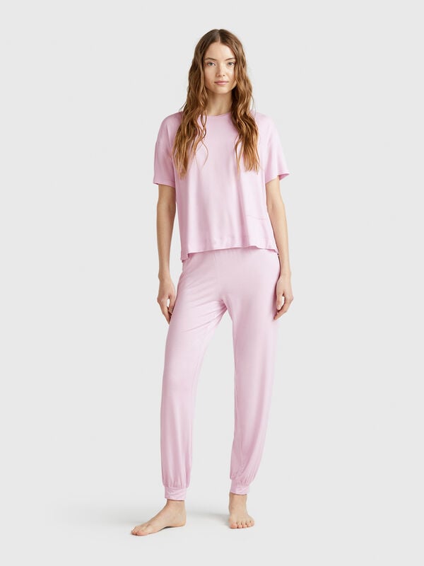 Calças em Modal® stretch Mulher